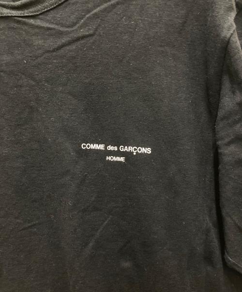 COMME des GARCONS HOMME（コムデギャルソン オム）COMME des GARCONS HOMME (コムデギャルソン オム) 綿天竺 製品プリント S/S Tシャツ ブラック サイズ:Mの古着・服飾アイテム