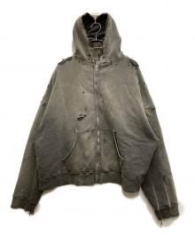 SAINT MICHAEL（セントマイケル）の古着「DBL FC ZIP HOODI」｜グレー