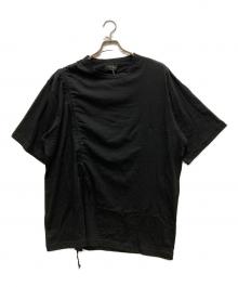 s'yte（サイト）の古着「SOFT JERSEY T-SHIRT WITH GATHERED STRINGS」｜ブラック
