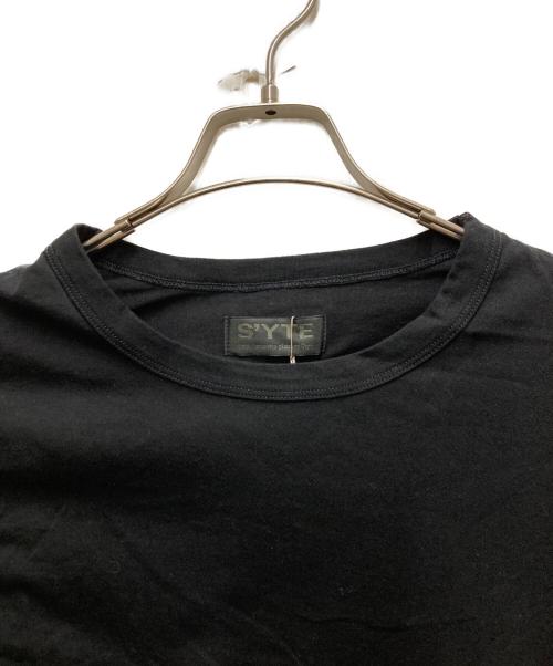 s'yte（サイト）s'yte (サイト) SOFT JERSEY T-SHIRT WITH GATHERED STRINGS ブラック サイズ:3の古着・服飾アイテム
