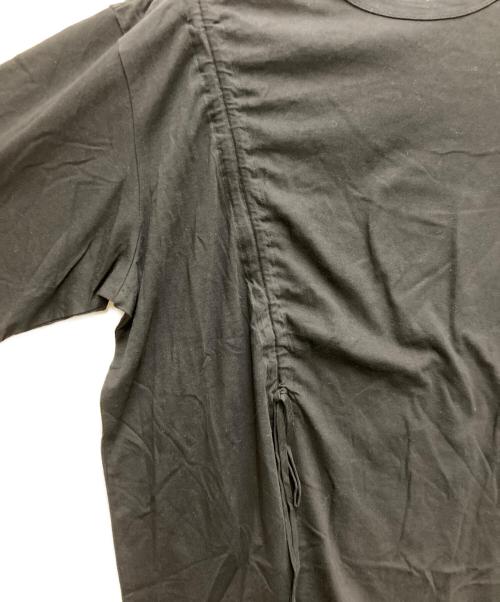 s'yte（サイト）s'yte (サイト) SOFT JERSEY T-SHIRT WITH GATHERED STRINGS ブラック サイズ:3の古着・服飾アイテム