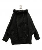 GROUND Yグラウンドワイ）の古着「ダブルジップフーディージャケット」｜ブラック