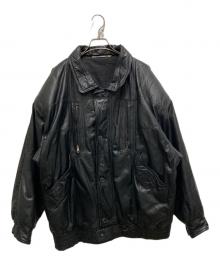 C&A（シーアンドエー）の古着「レザージャケット」｜ブラック