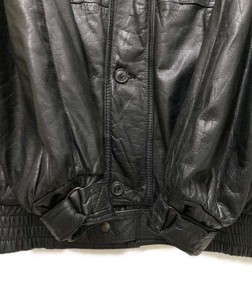 C&A（シーアンドエー）C&A (シーアンドエー) レザージャケット ブラック サイズ:54の古着・服飾アイテム