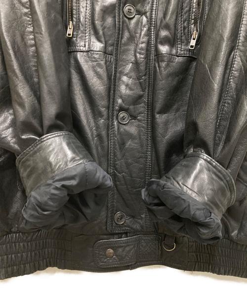 C&A（シーアンドエー）C&A (シーアンドエー) レザージャケット ブラック サイズ:54の古着・服飾アイテム