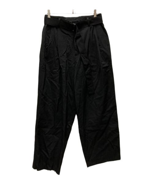 ssstein（シュタイン）ssstein (シュタイン) BELTED WIDE STRAIGHT TROUSERS ブラック サイズ:Mの古着・服飾アイテム