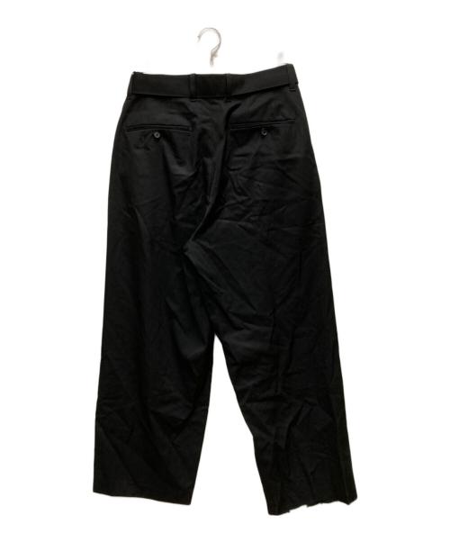 ssstein（シュタイン）ssstein (シュタイン) BELTED WIDE STRAIGHT TROUSERS ブラック サイズ:Mの古着・服飾アイテム