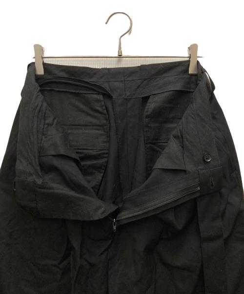 ssstein（シュタイン）ssstein (シュタイン) BELTED WIDE STRAIGHT TROUSERS ブラック サイズ:Mの古着・服飾アイテム