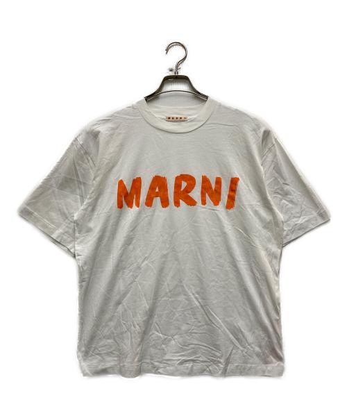 MARNI（マルニ）MARNI (マルニ) レタリングプリント オーバーサイズTシャツ ホワイト サイズ:38の古着・服飾アイテム