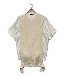 RISMAT by Y's（リスマットバイワイズ）の古着「ニット切替カットソー」｜ホワイト