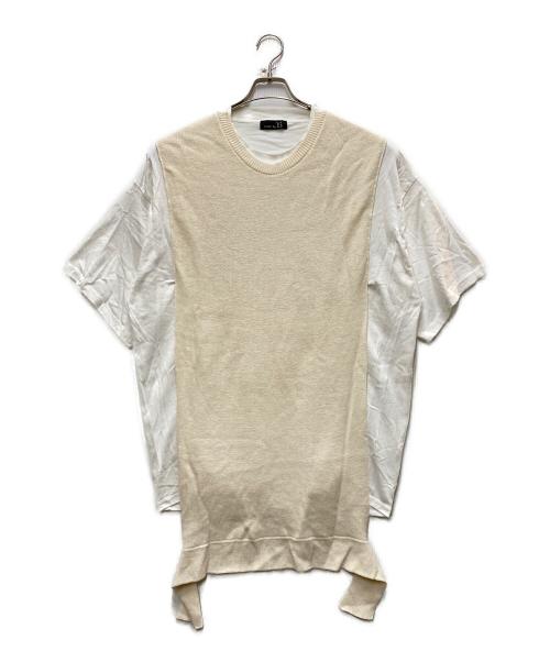 RISMAT by Y's（リスマットバイワイズ）RISMAT by Y's (リスマットバイワイズ) ニット切替カットソー ホワイト サイズ:2の古着・服飾アイテム