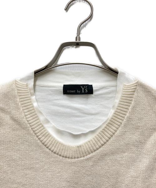RISMAT by Y's（リスマットバイワイズ）RISMAT by Y's (リスマットバイワイズ) ニット切替カットソー ホワイト サイズ:2の古着・服飾アイテム
