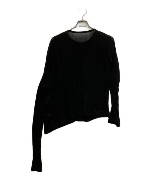 Yohji Yamamoto FEMME（ヨウジヤマモトファム）Yohji Yamamoto Femme (ヨウジヤマモトファム) 変形カーディガン ブラック サイズ:2の古着・服飾アイテム