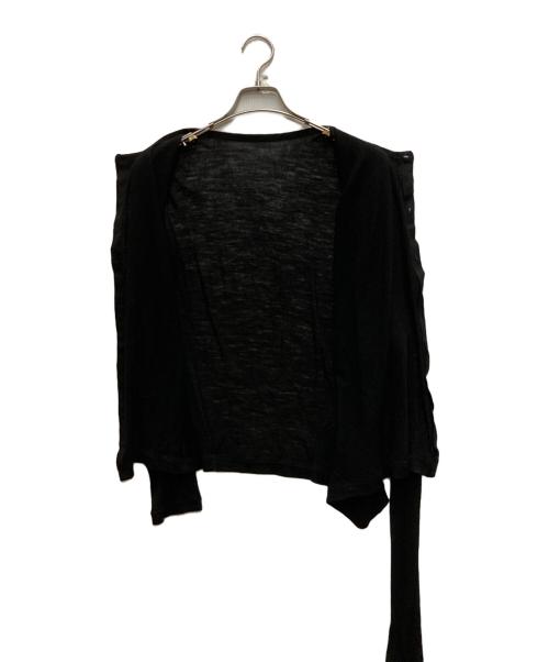 Yohji Yamamoto FEMME（ヨウジヤマモトファム）Yohji Yamamoto Femme (ヨウジヤマモトファム) 変形カーディガン ブラック サイズ:2の古着・服飾アイテム