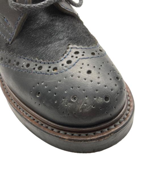 DERIVE（ディライブ）DERIVE (ディライブ) ウイングチップレースアップブーツ ブラック サイズ:表記無しの古着・服飾アイテム