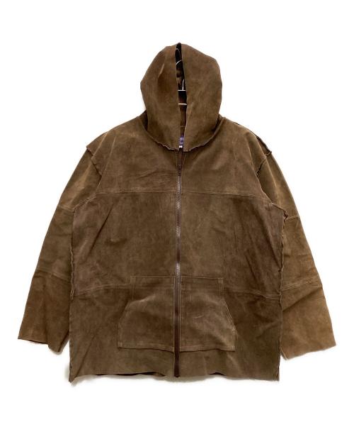 NEPENTHES（ネペンテス）NEPENTHES (ネペンテス) ピッグスキンフーデットジャケット ブラウン サイズ:Ⅼの古着・服飾アイテム