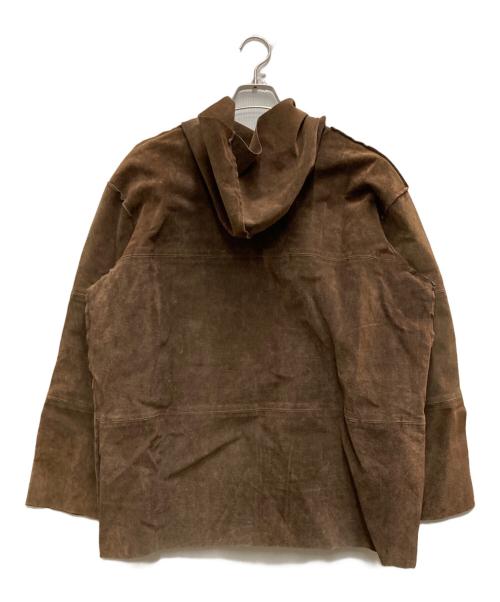 NEPENTHES（ネペンテス）NEPENTHES (ネペンテス) ピッグスキンフーデットジャケット ブラウン サイズ:Ⅼの古着・服飾アイテム