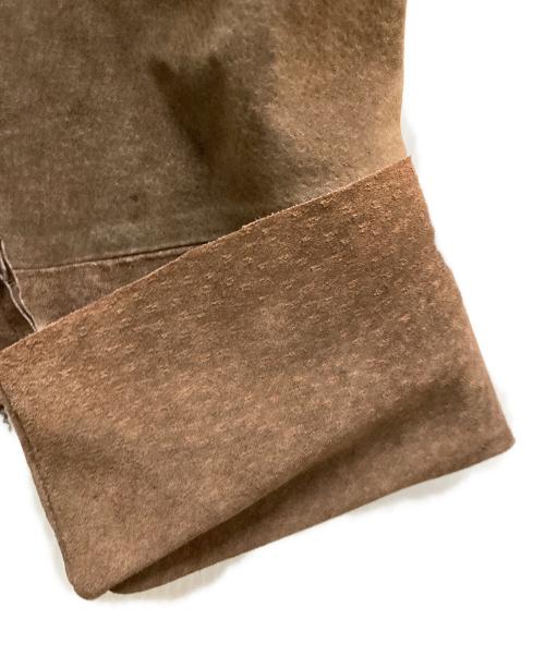 NEPENTHES（ネペンテス）NEPENTHES (ネペンテス) ピッグスキンフーデットジャケット ブラウン サイズ:Ⅼの古着・服飾アイテム