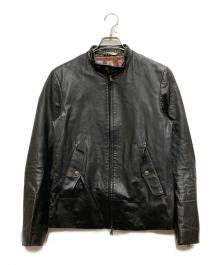 Paul Smith COLLECTION（ポールスミス コレクション）の古着「シングルライダースジャケット」｜ブラック