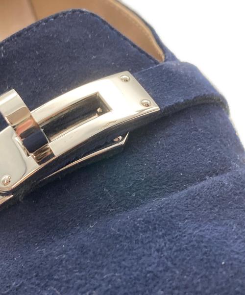 HERMES（エルメス）HERMES (エルメス) スエードフラットケリーパンプス ネイビー サイズ:36の古着・服飾アイテム