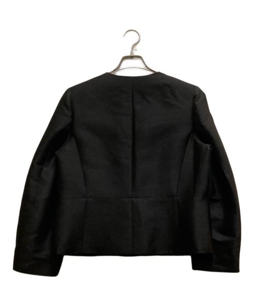 CYCLAS（シクラス）CYCLAS (シクラス) ウールシルクノーカラージャケット ブラック サイズ:38の古着・服飾アイテム