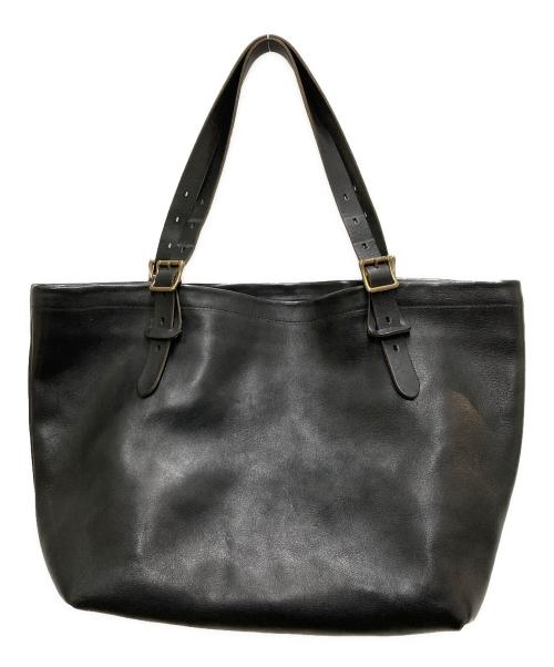 SLOW（スロウ）SLOW (スロウ) レザートートバッグ ブラックの古着・服飾アイテム