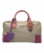 LOEWEロエベ）の古着「アナグラムトートバッグ/アマソナ28」｜ベージュ×ピンク