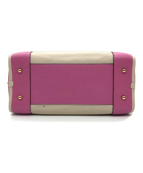 LOEWE（ロエベ）LOEWE (ロエベ) アナグラムトートバッグ/アマソナ28 ベージュ×ピンクの古着・服飾アイテム