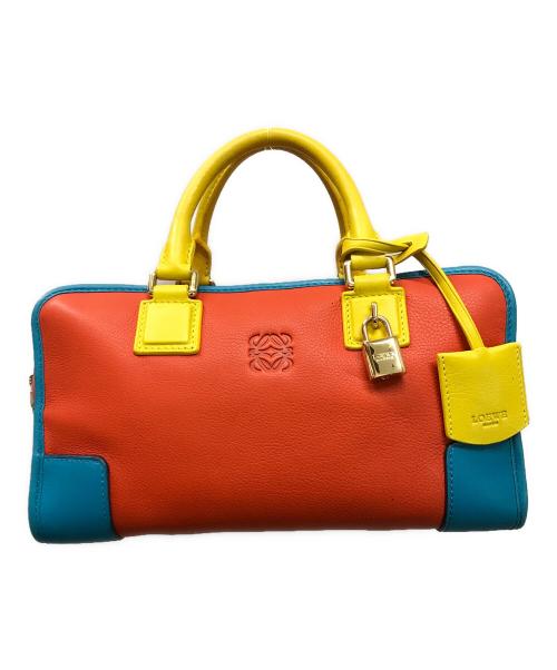 LOEWE（ロエベ）LOEWE (ロエベ) アナグラムトートバッグ/アマソナ28 オレンジ×ブルーの古着・服飾アイテム