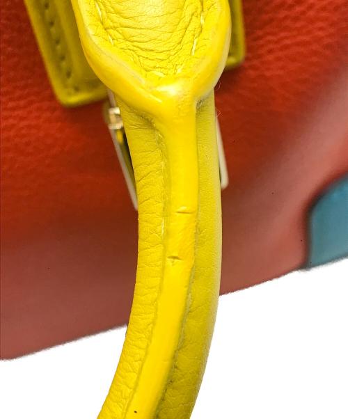 LOEWE（ロエベ）LOEWE (ロエベ) アナグラムトートバッグ/アマソナ28 オレンジ×ブルーの古着・服飾アイテム