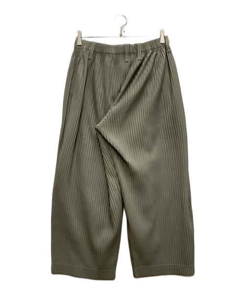 HOMME PLISSE ISSEY MIYAKE（オム プリッセ イッセイ ミヤケ）HOMME PLISSE ISSEY MIYAKE (オム プリッセ イッセイ ミヤケ) プリーツ ワイド ストレート パンツ グレー サイズ:1の古着・服飾アイテム