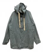 JIL SANDER+ジルサンダープラス）の古着「コットンリネン フーデッド コート」｜ブルー