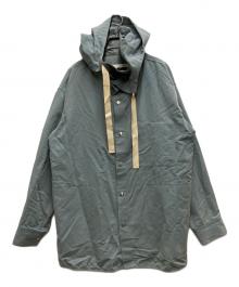 JIL SANDER+（ジルサンダープラス）の古着「コットンリネン フーデッド コート」｜ブルー