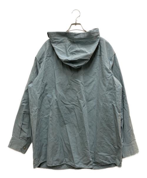 JIL SANDER+（ジルサンダープラス）JIL SANDER+ (ジルサンダープラス) コットンリネン フーデッド コート ブルー サイズ:46の古着・服飾アイテム