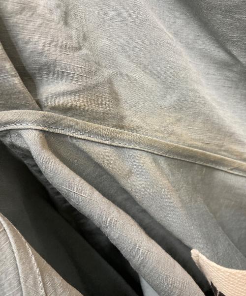 JIL SANDER+（ジルサンダープラス）JIL SANDER+ (ジルサンダープラス) コットンリネン フーデッド コート ブルー サイズ:46の古着・服飾アイテム