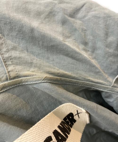 JIL SANDER+（ジルサンダープラス）JIL SANDER+ (ジルサンダープラス) コットンリネン フーデッド コート ブルー サイズ:46の古着・服飾アイテム