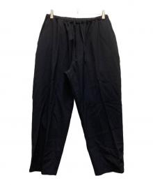 COMOLI（コモリ）の古着「ウールギャバドローストリングパンツ」｜ネイビー