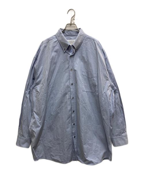 Maison Margiela（メゾンマルジェラ）Maison Margiela (メゾンマルジェラ) オーバーサイズ ボタンダウンシャツ ブルー サイズ:39の古着・服飾アイテム