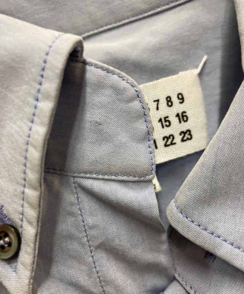 Maison Margiela（メゾンマルジェラ）Maison Margiela (メゾンマルジェラ) オーバーサイズ ボタンダウンシャツ ブルー サイズ:39の古着・服飾アイテム