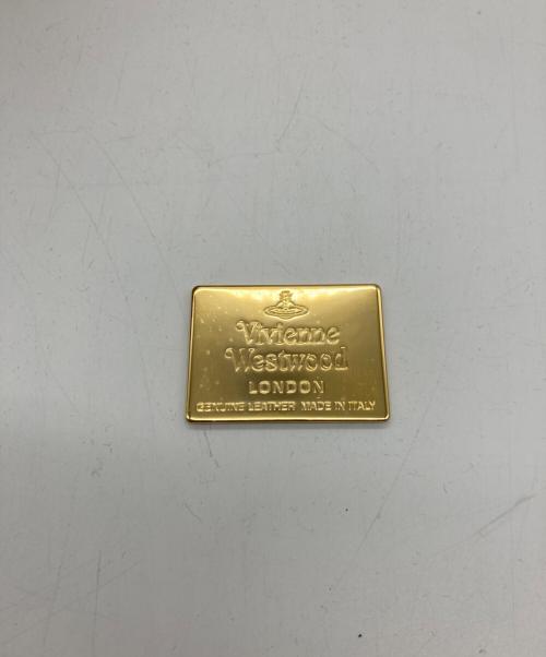 Vivienne Westwood（ヴィヴィアンウエストウッド）Vivienne Westwood (ヴィヴィアンウエストウッド) レザーオーブロゴハンドバッグ ベージュの古着・服飾アイテム