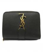 SAINT LAURENTサンローラン）の古着「YSLロゴ2つ折り財布」｜グレー