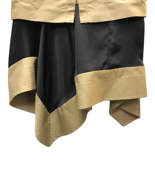 sacai（サカイ）sacai (サカイ) Double Breasted Asymmetry Skirt ベージュの古着・服飾アイテム