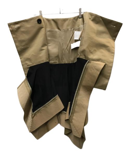 sacai（サカイ）sacai (サカイ) Double Breasted Asymmetry Skirt ベージュの古着・服飾アイテム