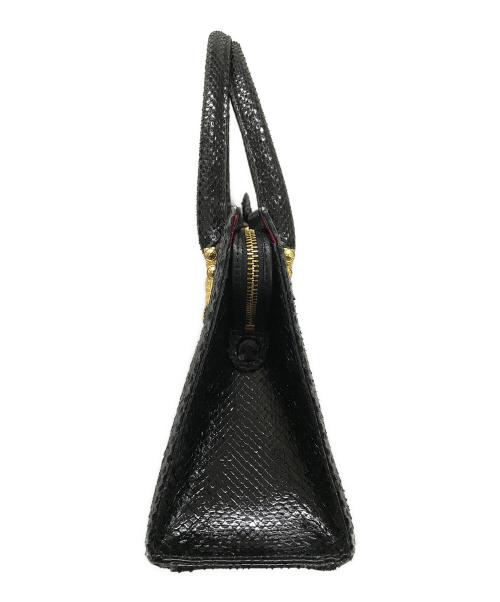 GIANNI VERSACE（ジャンニ・ヴェルサーチ）GIANNI VERSACE (ジャンニ・ヴェルサーチ) サンバースト クロコハンドバッグ ブラックの古着・服飾アイテム