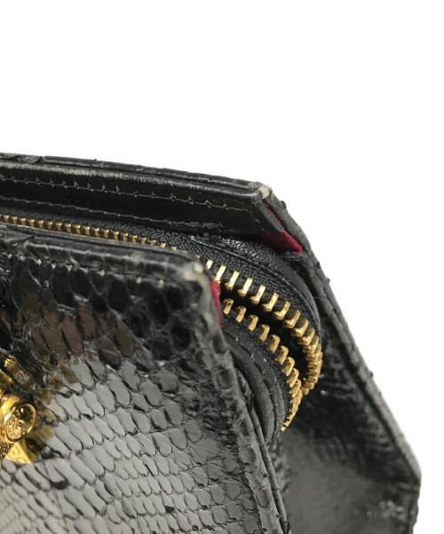 GIANNI VERSACE（ジャンニ・ヴェルサーチ）GIANNI VERSACE (ジャンニ・ヴェルサーチ) サンバースト クロコハンドバッグ ブラックの古着・服飾アイテム