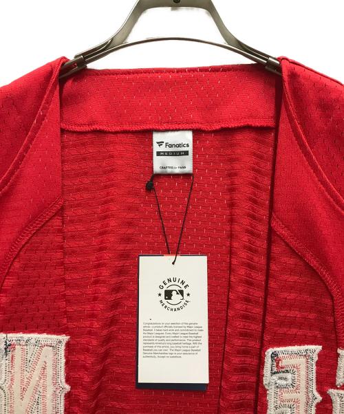MLB（エムエルビー）MLB (エムエルビー) ベースボールシャツ レッド サイズ:Mの古着・服飾アイテム