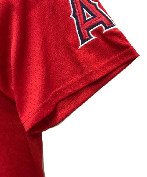 MLB（エムエルビー）MLB (エムエルビー) ベースボールシャツ レッド サイズ:Mの古着・服飾アイテム