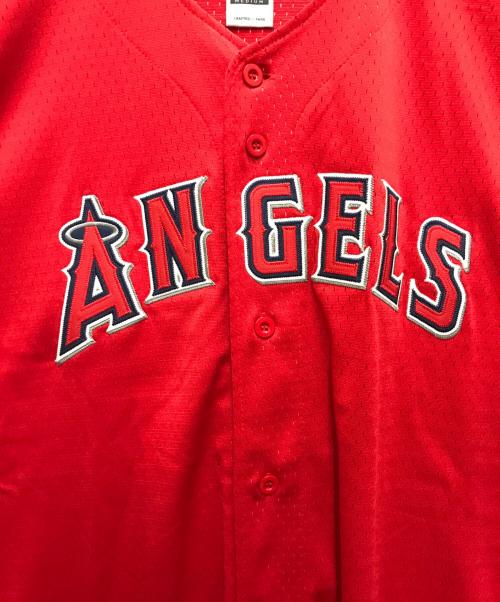 MLB（エムエルビー）MLB (エムエルビー) ベースボールシャツ レッド サイズ:Mの古着・服飾アイテム