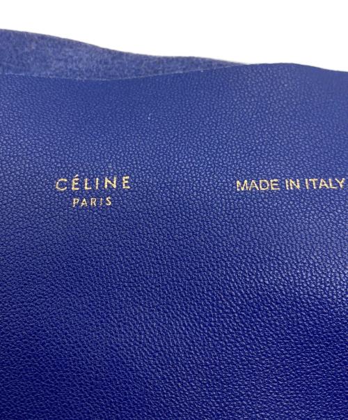CELINE（セリーヌ）CELINE (セリーヌ) ホリゾンタルカバ バイカラートートバッグ ブルー×グレーの古着・服飾アイテム