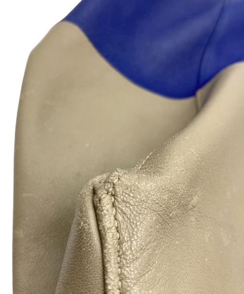 CELINE（セリーヌ）CELINE (セリーヌ) ホリゾンタルカバ バイカラートートバッグ ブルー×グレーの古着・服飾アイテム